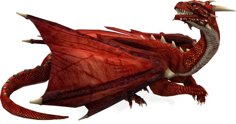 Страшный красный дракон