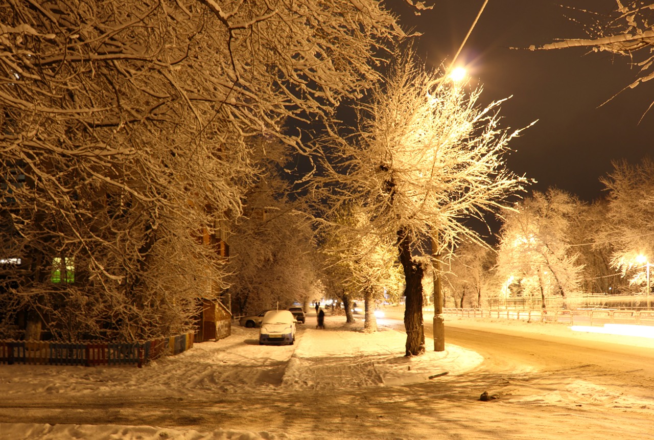 Ночные фото зимой