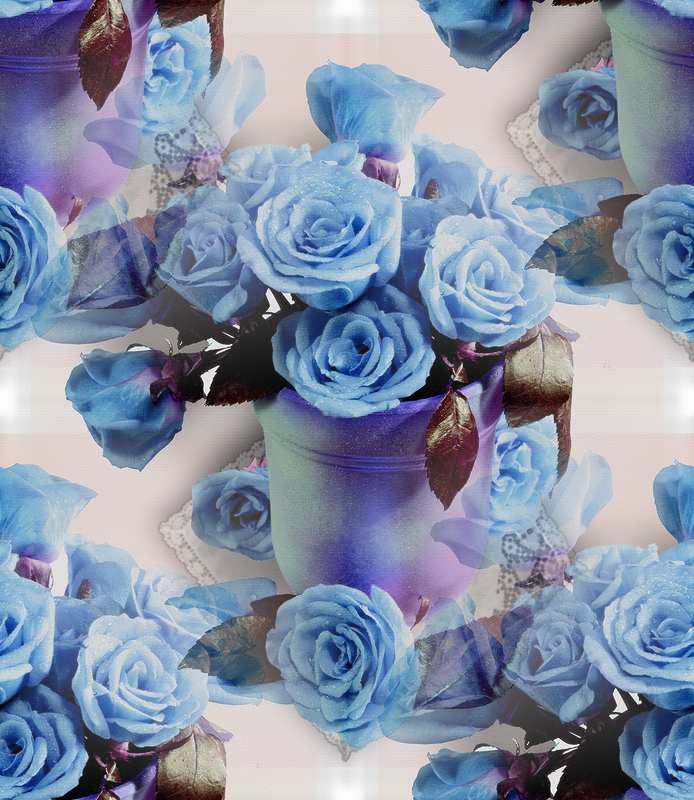 Фон с синими розами