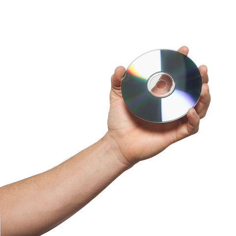 Компакт диск в руке