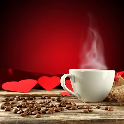 Кофе с сердечками