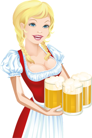 Картинка девушка с пивом
