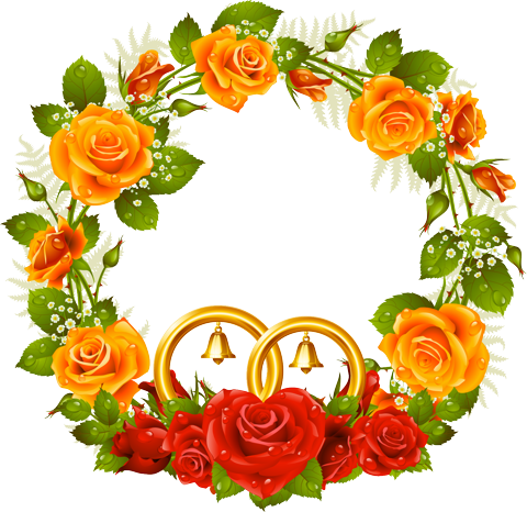 Свадебный венок с желтыми розами