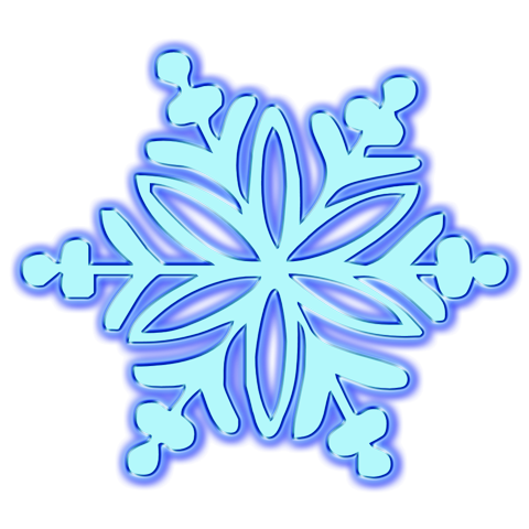 Красивая голубая снежинка