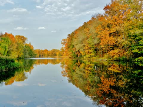 Осенняя природа, река