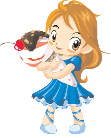 Картинка девочка с мороженым