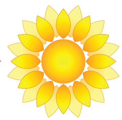 Солнце в виде цветка