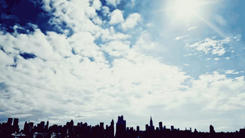 Gif город, облака, фотографии