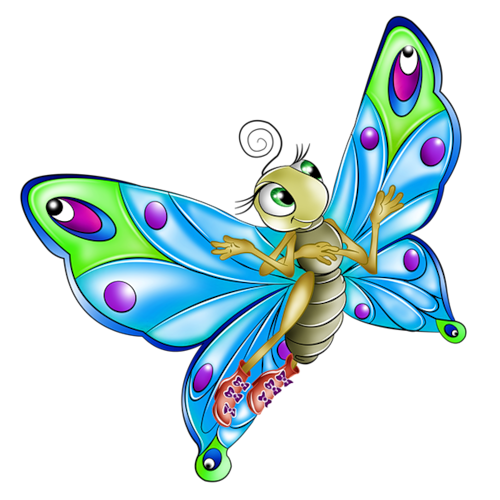 Клипарт бабочки с красивыми крыльями