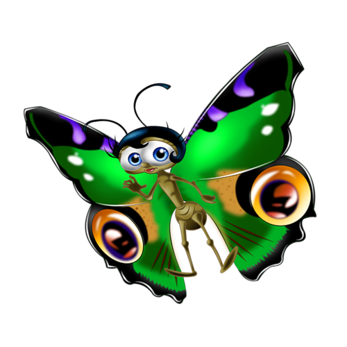 Мультяшная бабочка