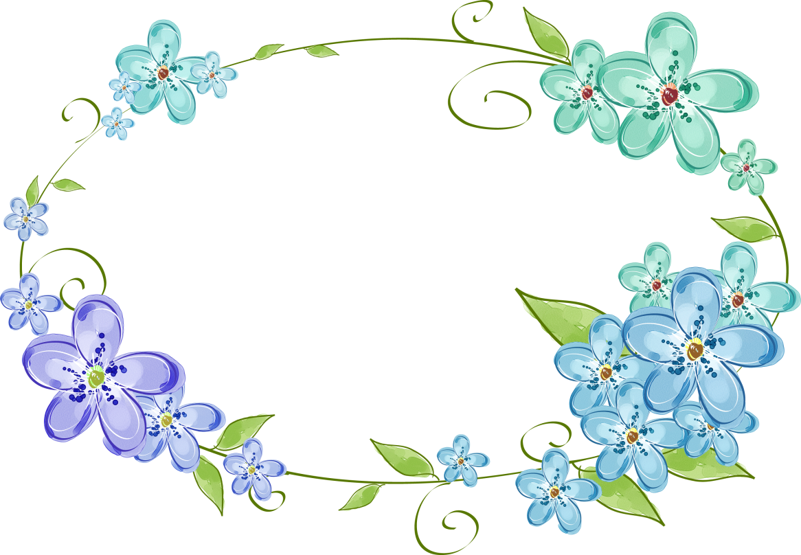 Овальная рамка из цветов