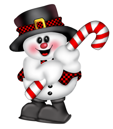 Маленький новогодний снеговик с палкой