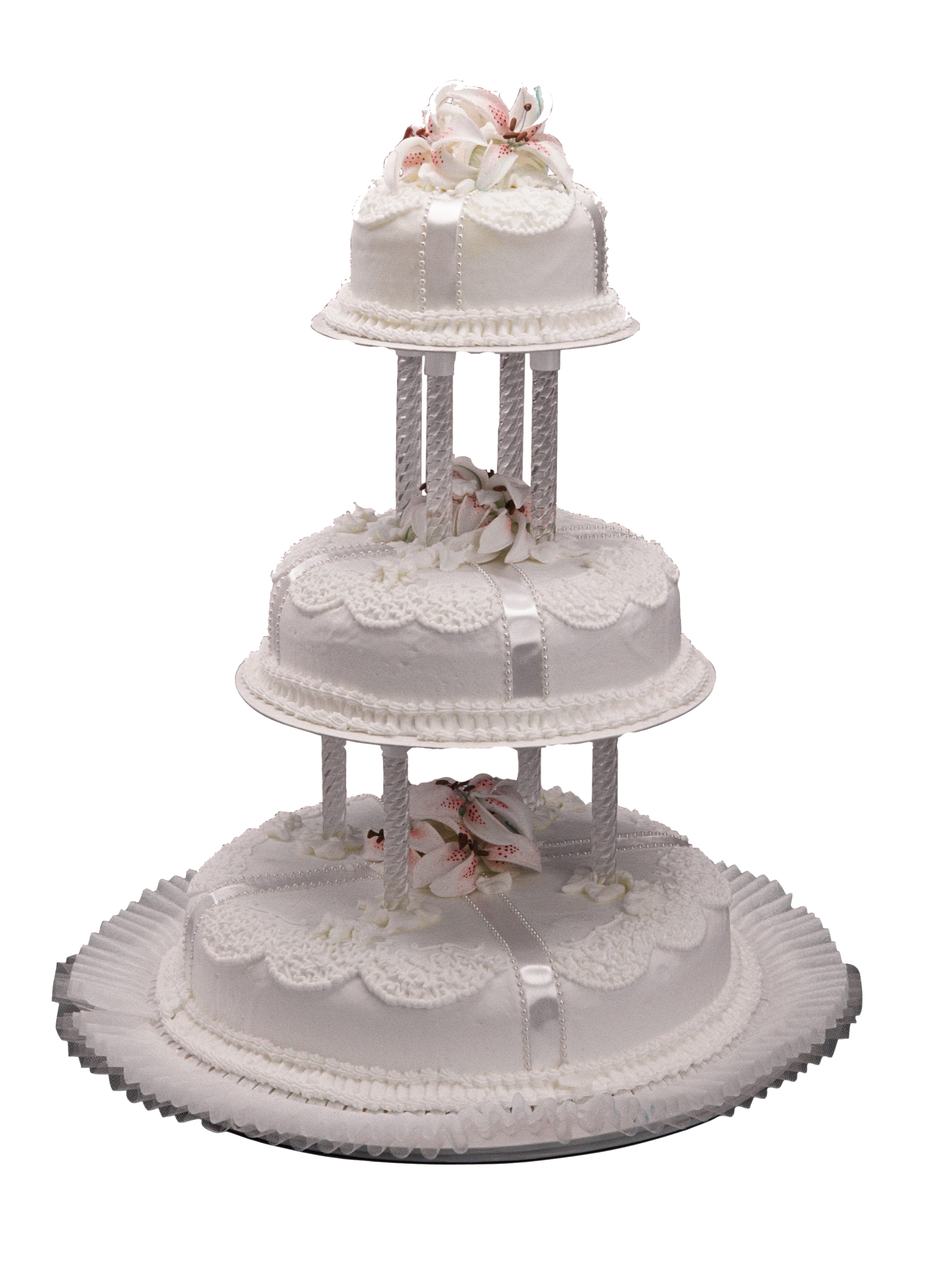 Трехэтажный свадебный торт