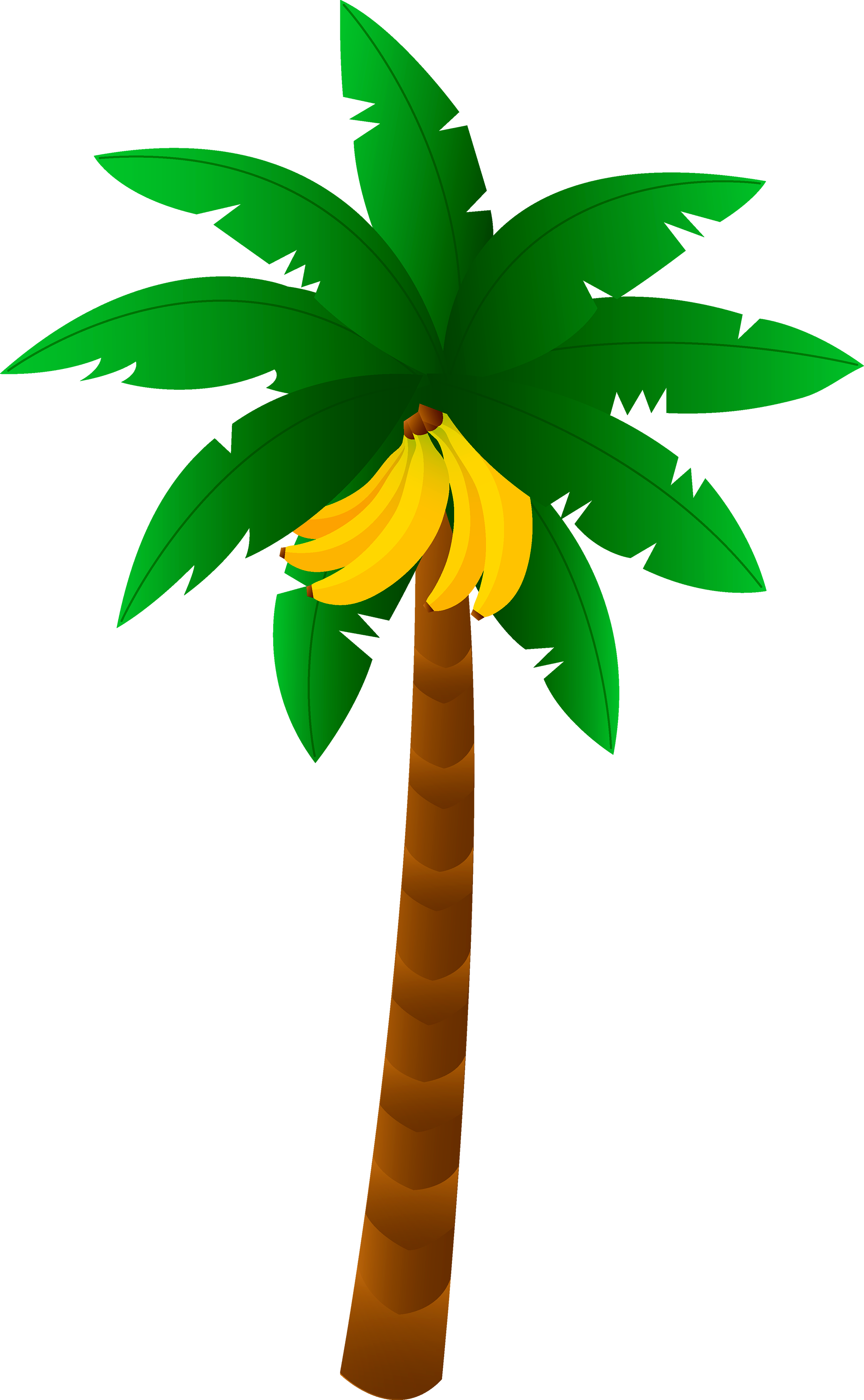 Рисунок пальма с бананами