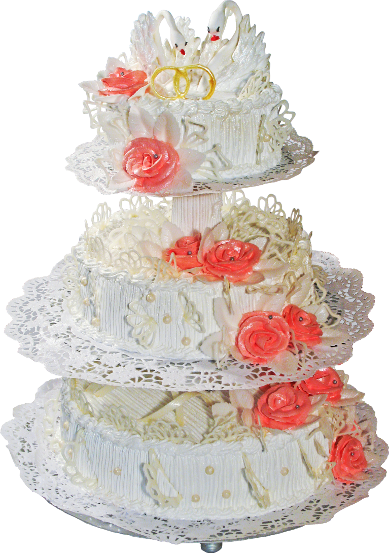 Фото белый свадебный торт с розами