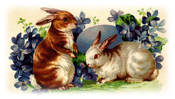 Рисунок пасхальных кроликов