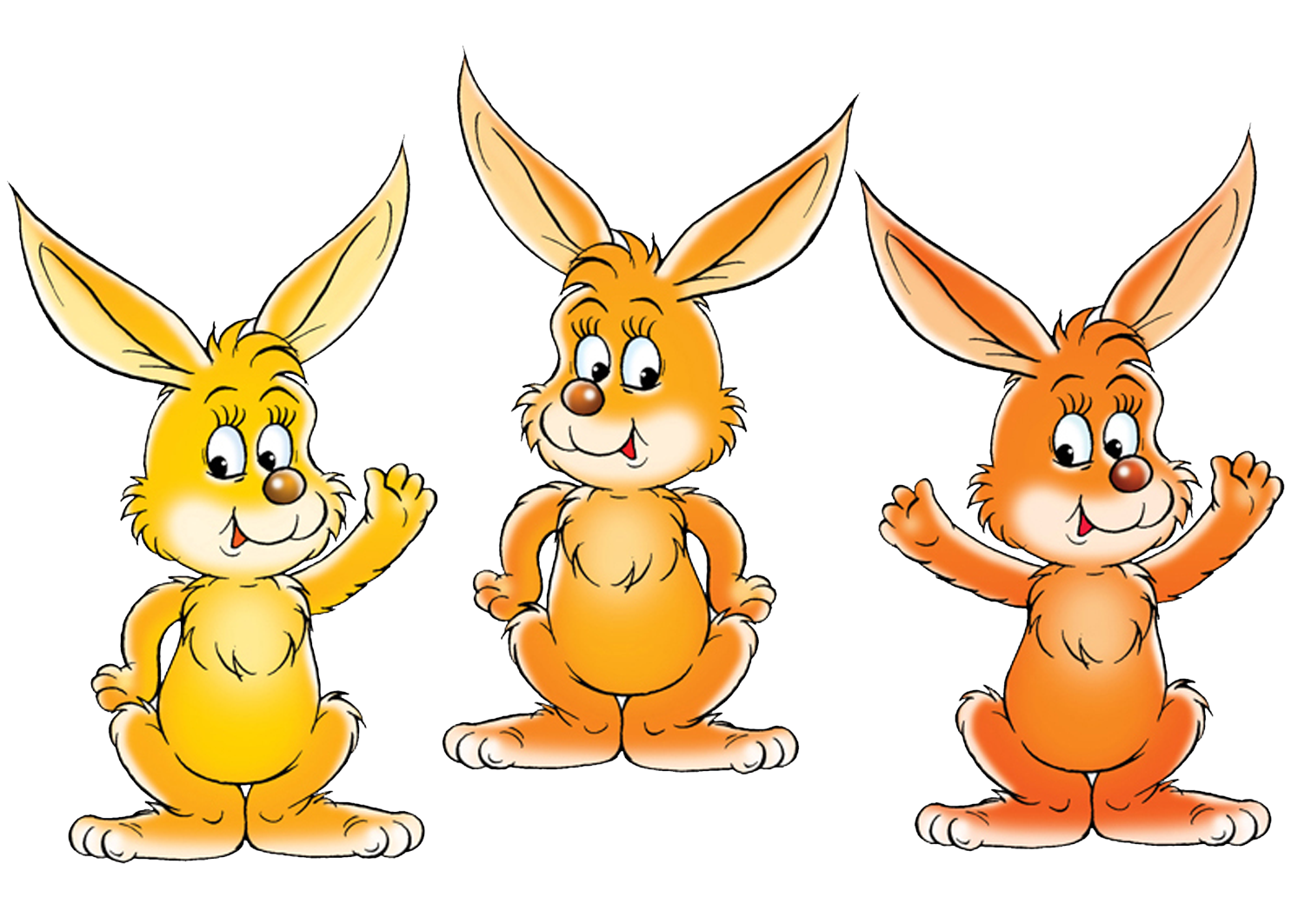Рисунок три кролика