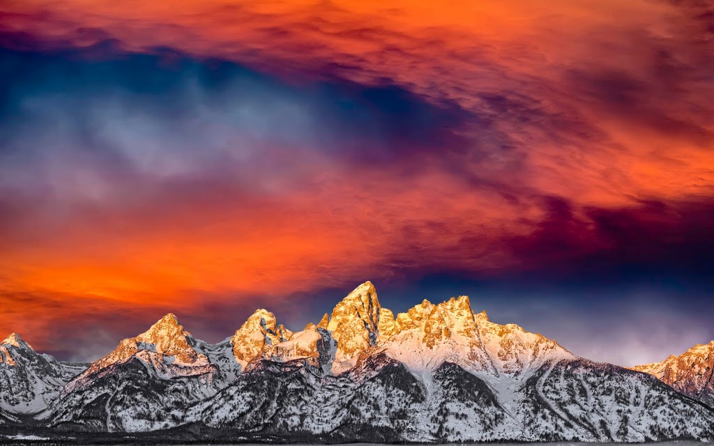 Красивые закаты горы фото