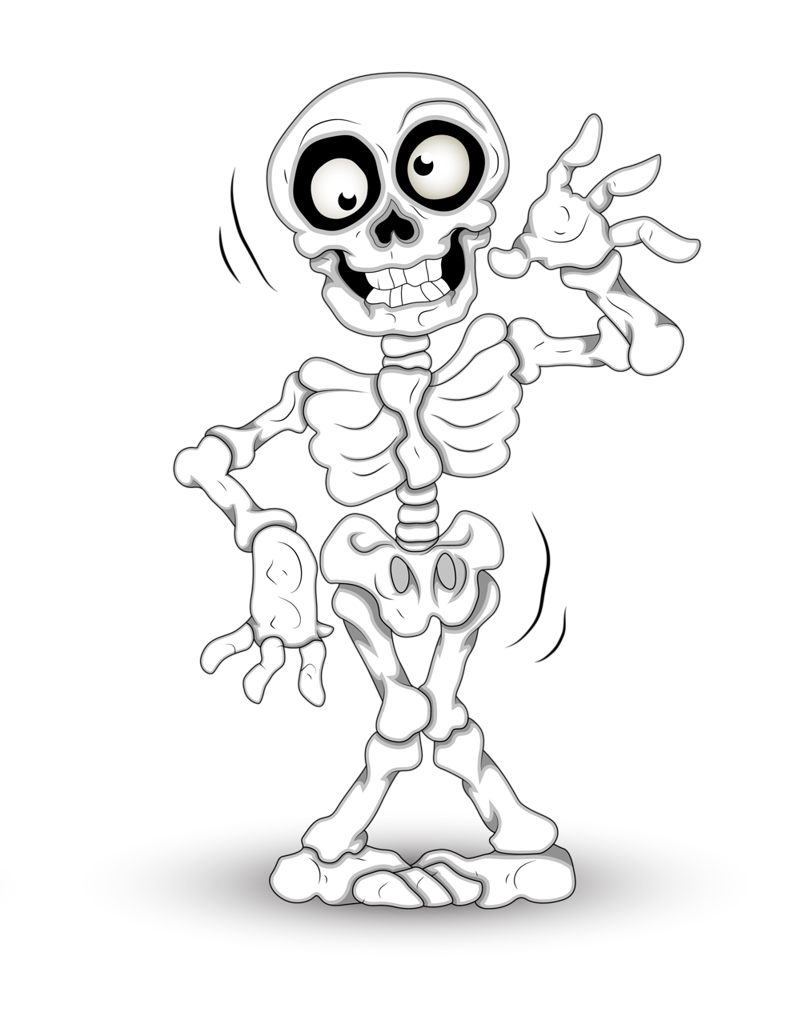 Рисунок прикольный скелет