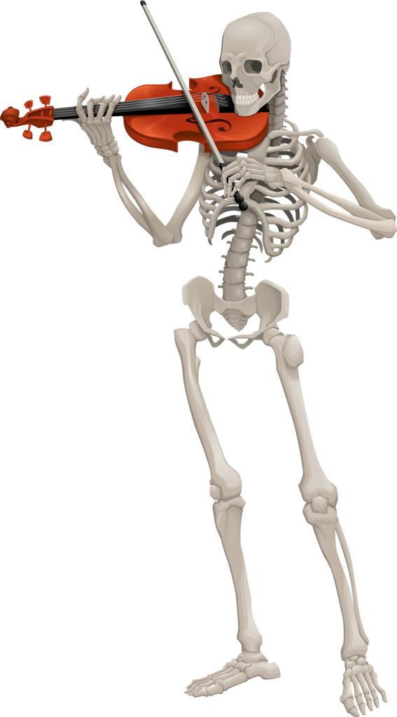 Скелет со скрипкой