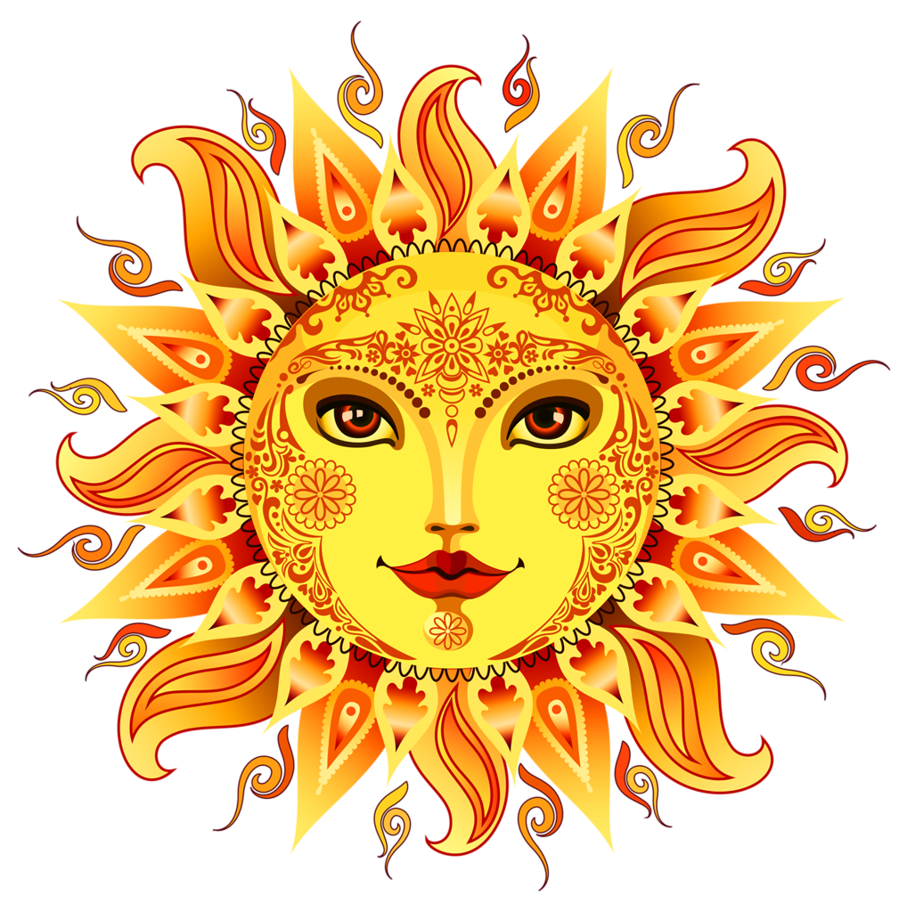 Изображение солнца с лицом