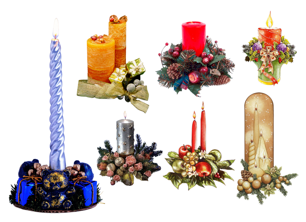 Праздничные свечи клипарт