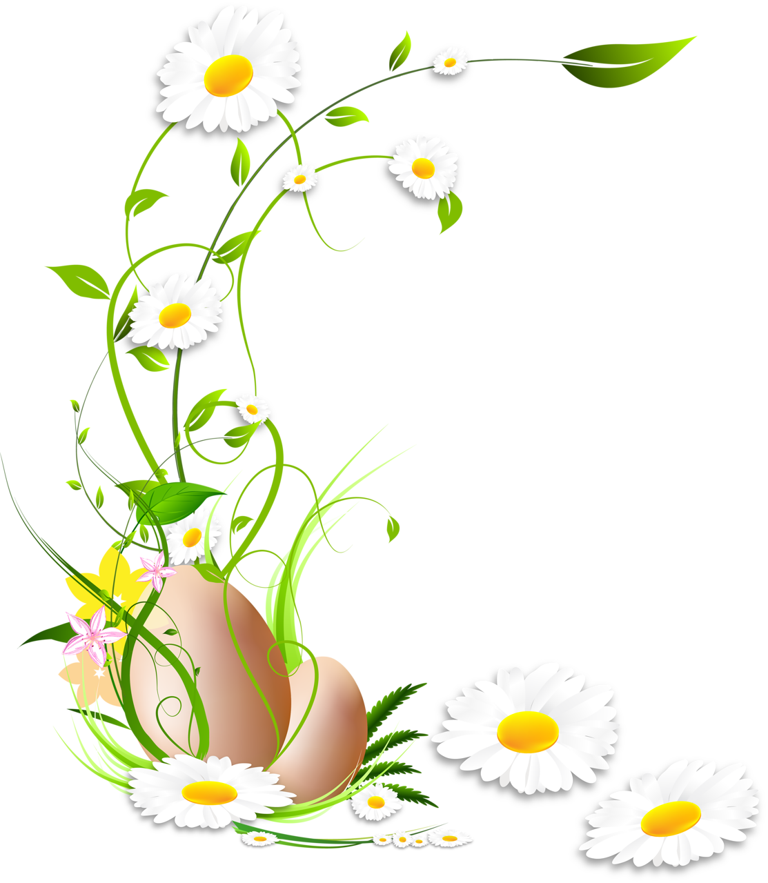 Пасхальные яйца в цветах