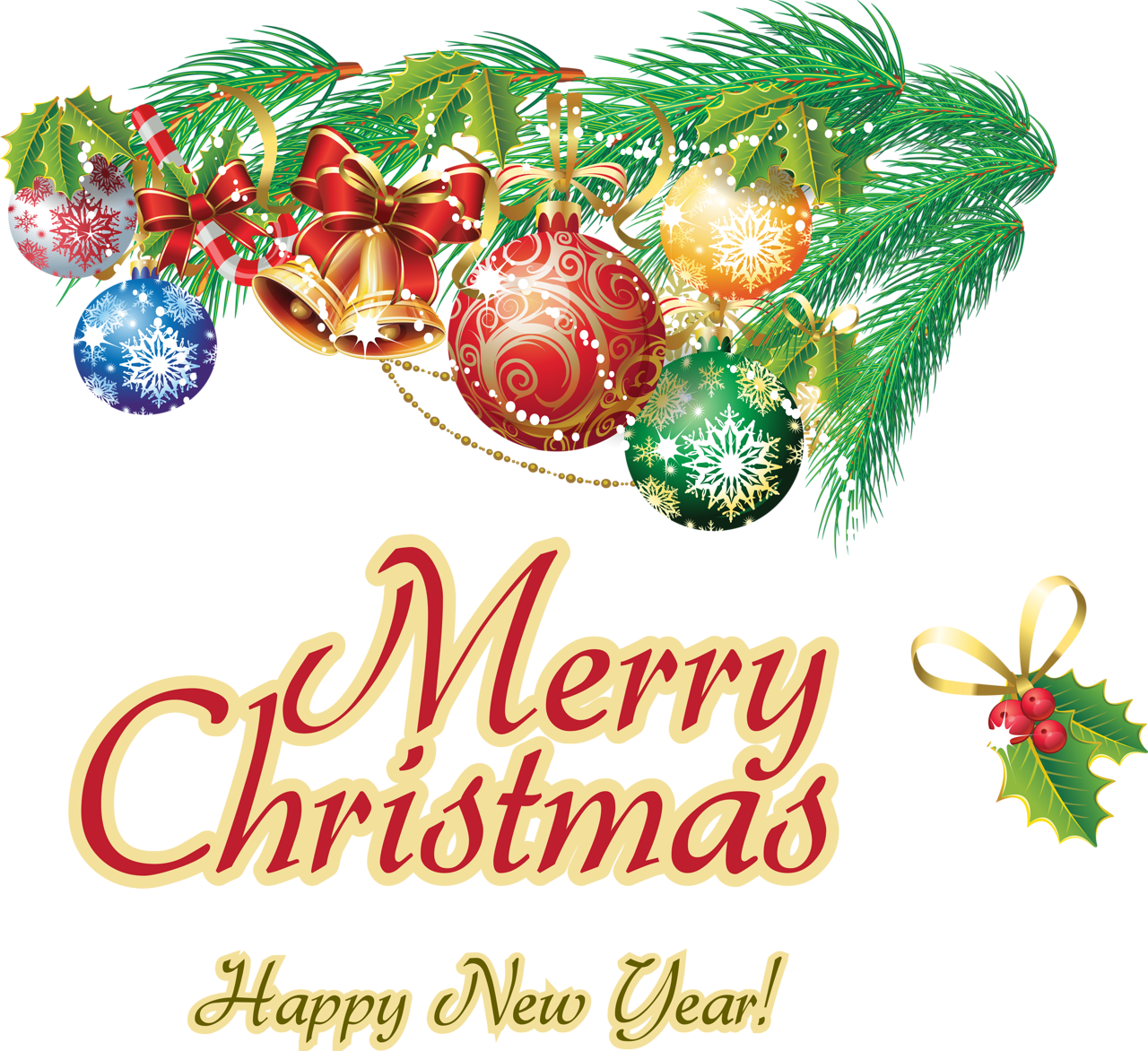Merry Christmas And Happy New Year Png