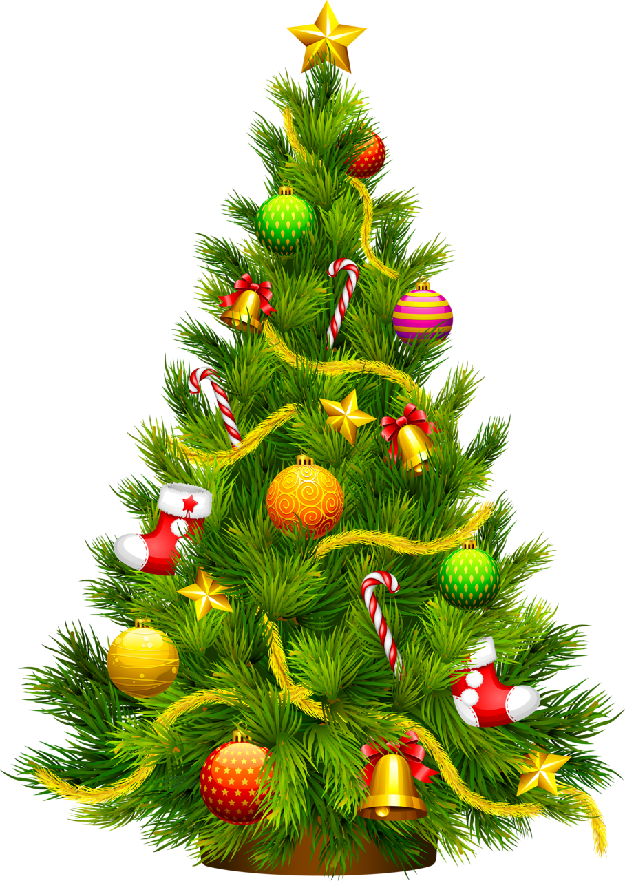 Новогодняя елка на прозрачном фоне -  год - Картинки PNG - Галерейка