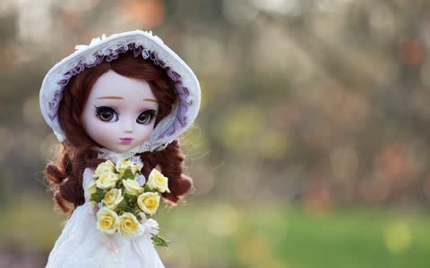 Кукла, невеста, цветы, розы