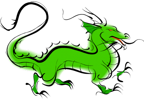 Рисунок зеленый дракон