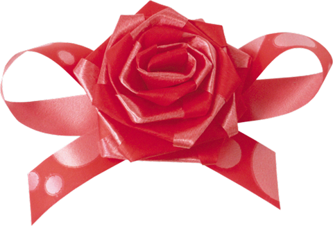 Бантик в виде цветка розы