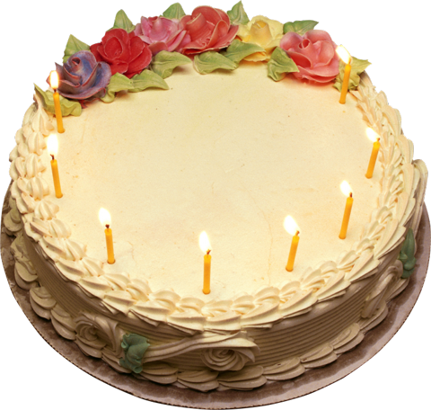Фото торт с горящими свечами