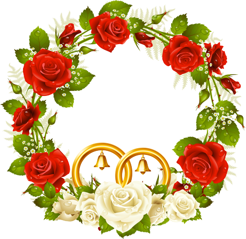 Свадебный венок с красными розами