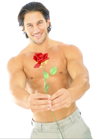 Фото мужчина с розой
