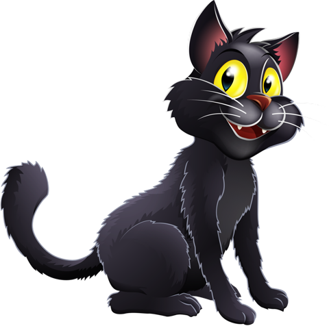 Картинка черная кошка