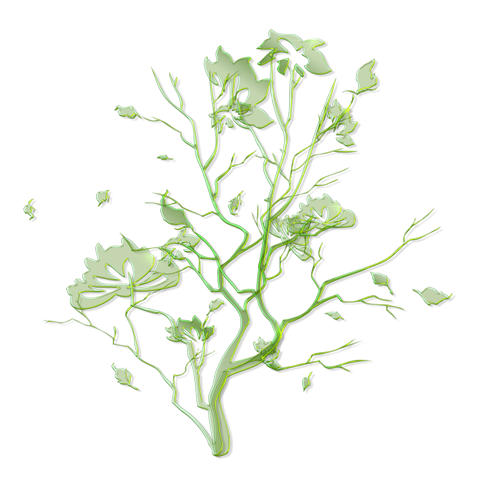 Виньетки, салатовое дерево