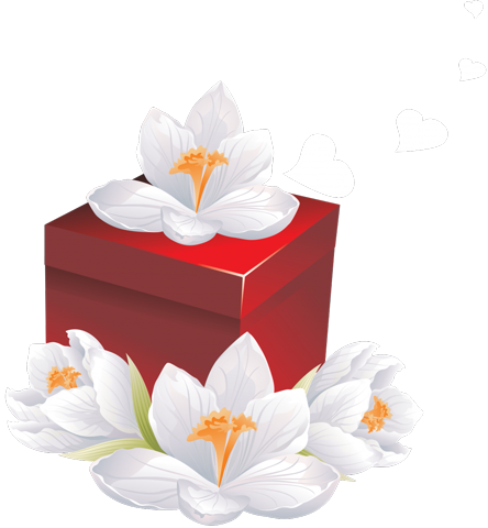 Коробка украшенная цветами
