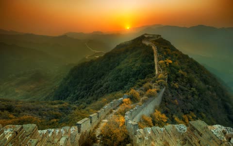 Великая Китайская стена, закат
