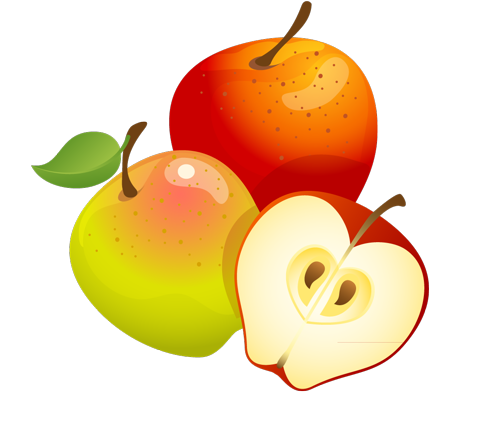 Рисованные яблоки