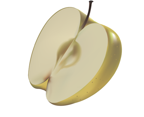Половина яблока