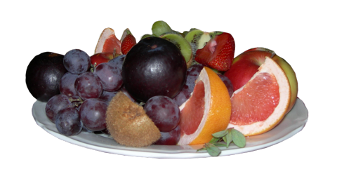 PNG фрукты на тарелке