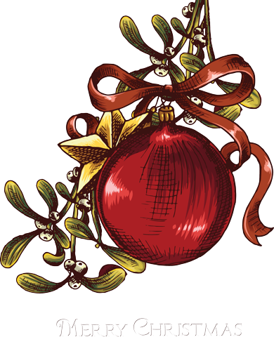 Новогодний шарик с надписью Merry Christmas