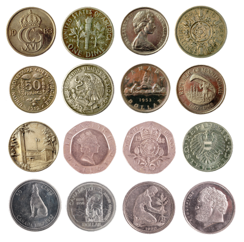 Разные монеты для фотошоп