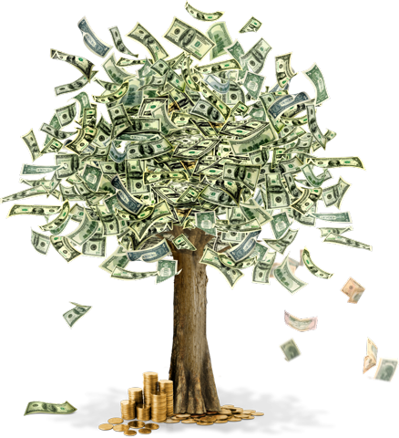 Дерево из денег