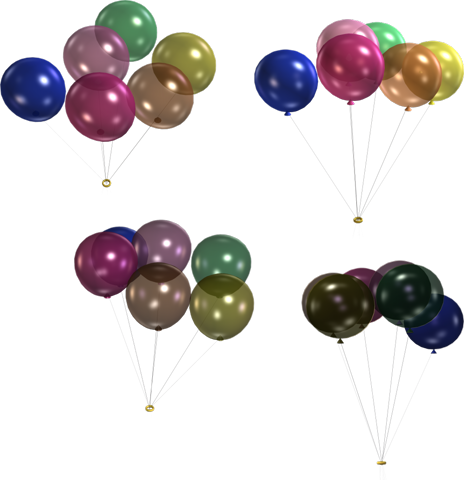 PNG воздушные шары на прозрачном фоне