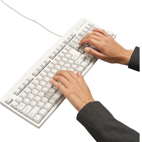 Руки на клавиатуре