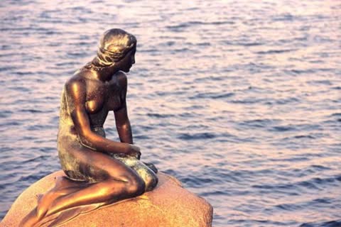 Русалка, Копенгаген, гавань, статуя