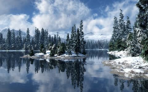 Зима на горном озере